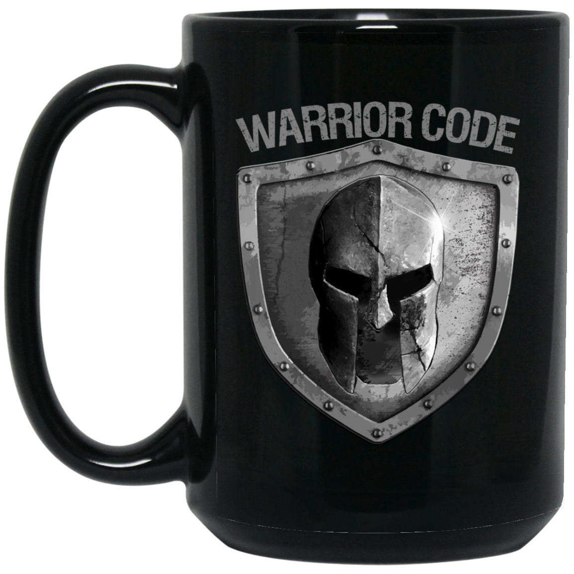 Warrior Code Shield 15 oz. Black Mug - Warrior Code