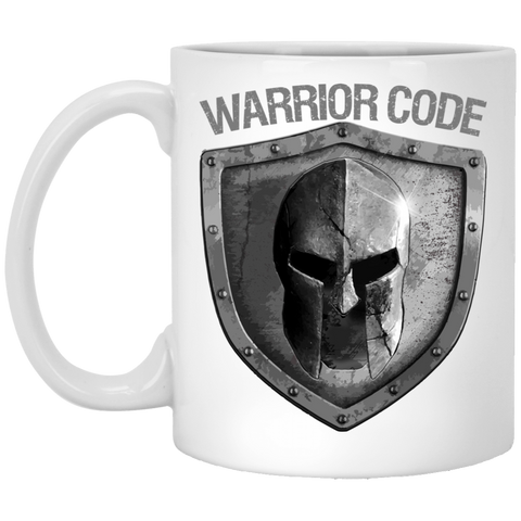 Warrior Code Shield 11 oz. White Mug - Warrior Code