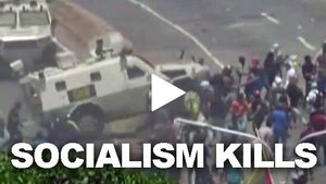 Socialist Venezuelan Government Uses Armored Vehicle to Plow into Crowd