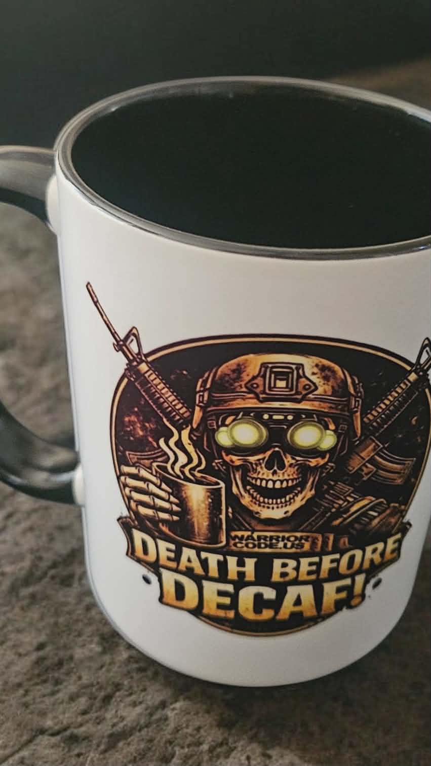 Death Before Decaf Coffee Mug (15oz)