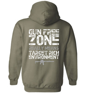 Gun Free Zone Hoodie - Warrior Code
