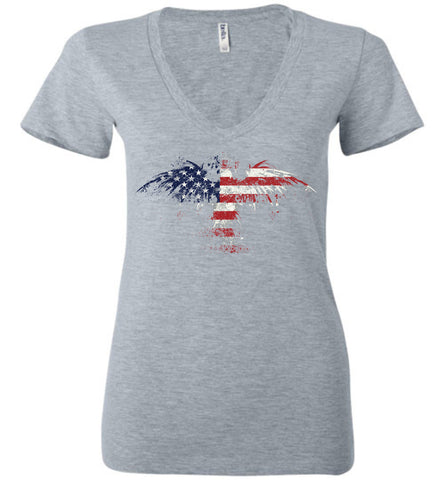 American Eagle Ladies Deep Vneck - Warrior Code