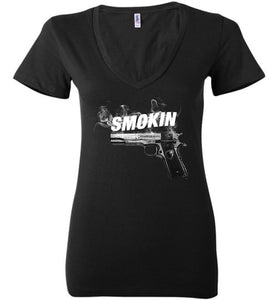 Smokin Women Vneck - Warrior Code