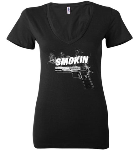 Smokin Women Vneck - Warrior Code