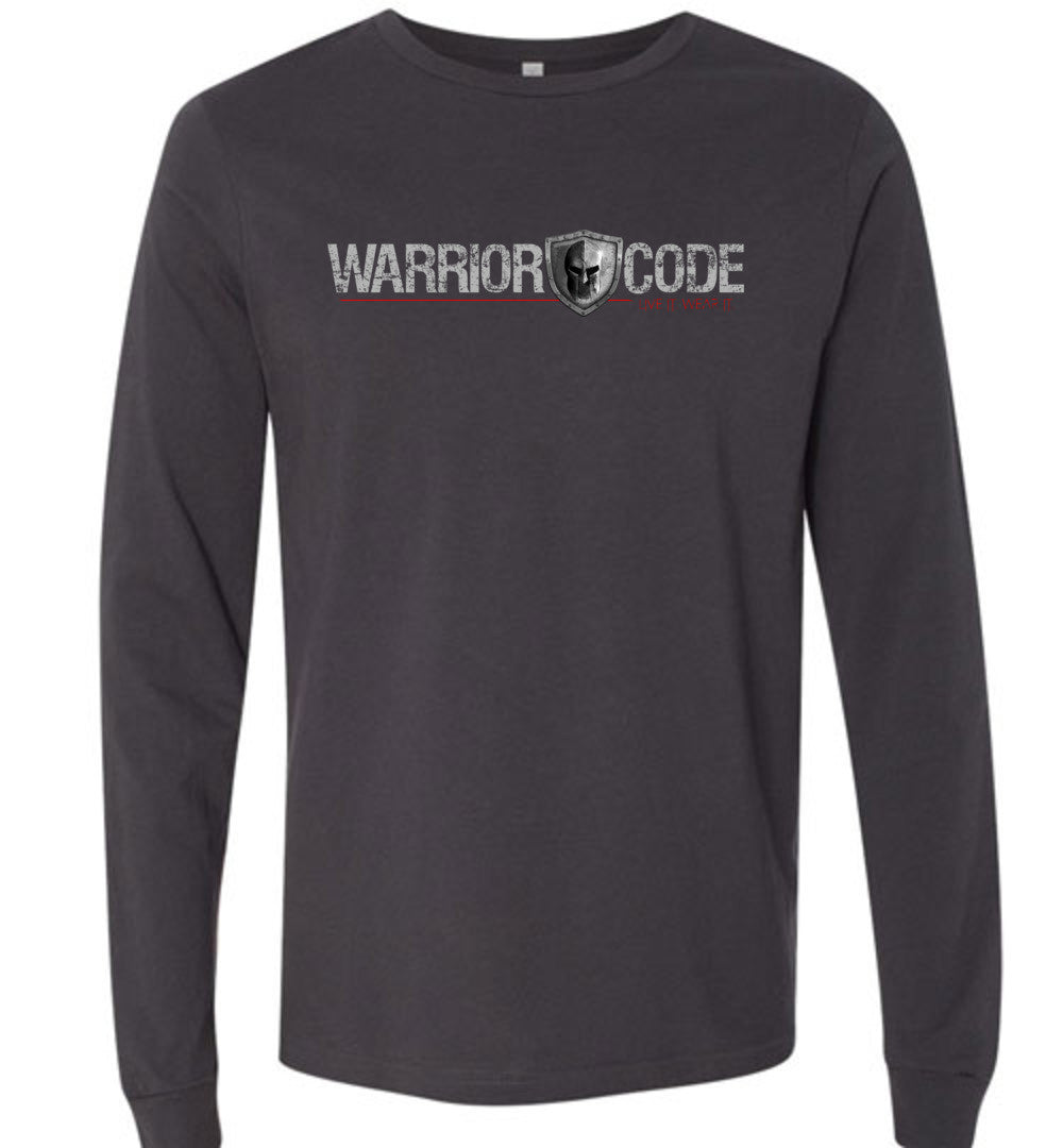 Warrior Code Logo and Shield Long Sleeve Tshirt - Warrior Code