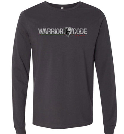 Warrior Code Logo and Shield Long Sleeve Tshirt - Warrior Code