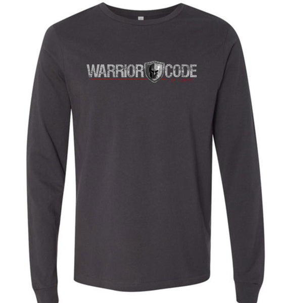 Warrior Code Logo and Shield Long Sleeve Tshirt - Warrior Code