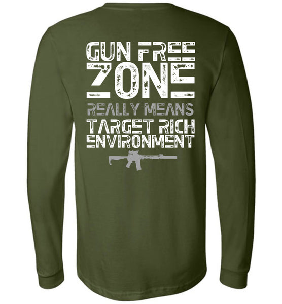 Gun Free Zone Long Sleeve - Warrior Code