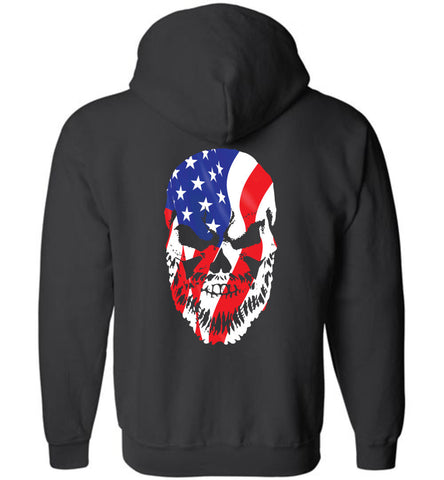 Bearded Patriot Zip Hoodie - Warrior Code