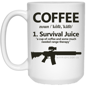 Survival Juice 15 oz. White Mug - Warrior Code