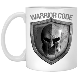 Warrior Code Shield 11 oz. White Mug - Warrior Code