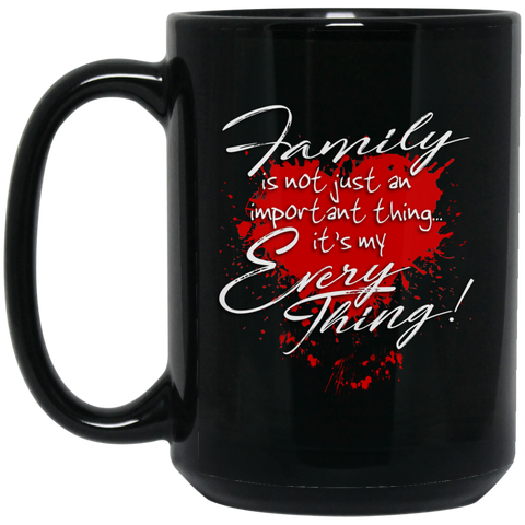 Family 15 oz. Black Mug - Warrior Code