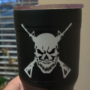 Bearded Skull & Guns 3" Decal