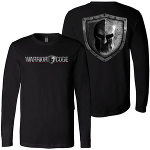 Warrior Code Logo and Shield Long Sleeve Tshirt - Warrior Code