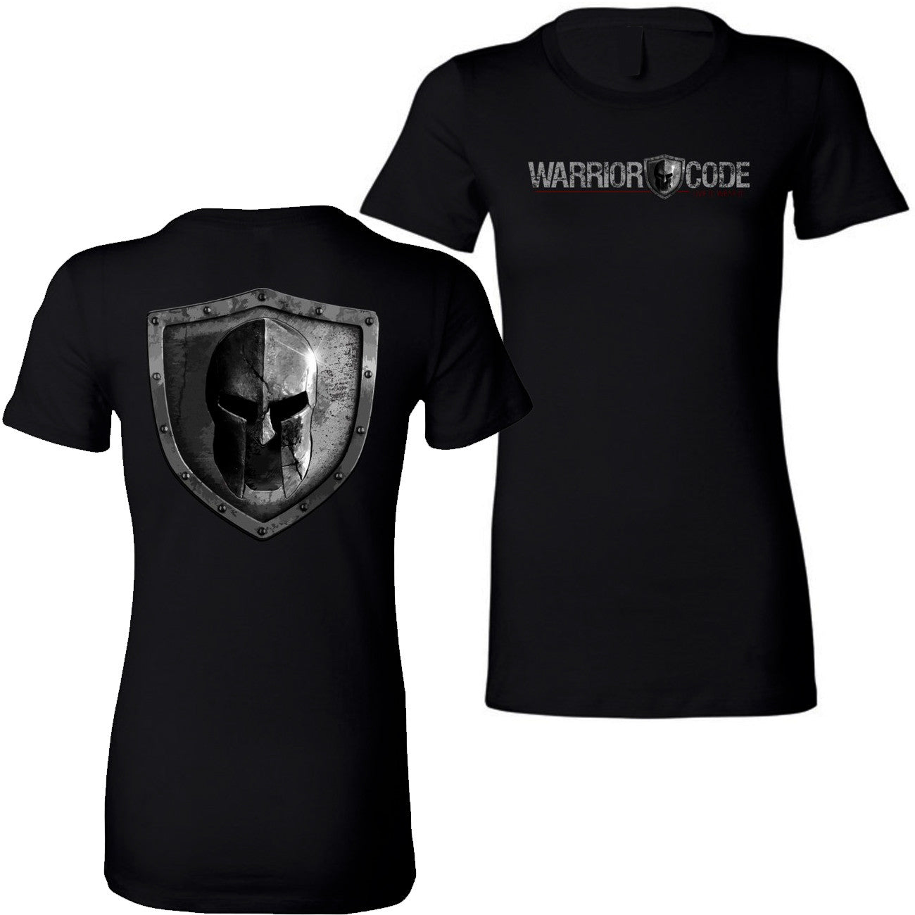 Warrior Code Logo and Shield Women's TShirt - Warrior Code