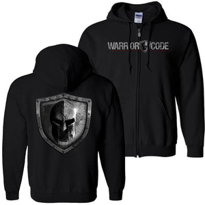 Warrior Code Logo and Shield Zip Hoodie - Warrior Code