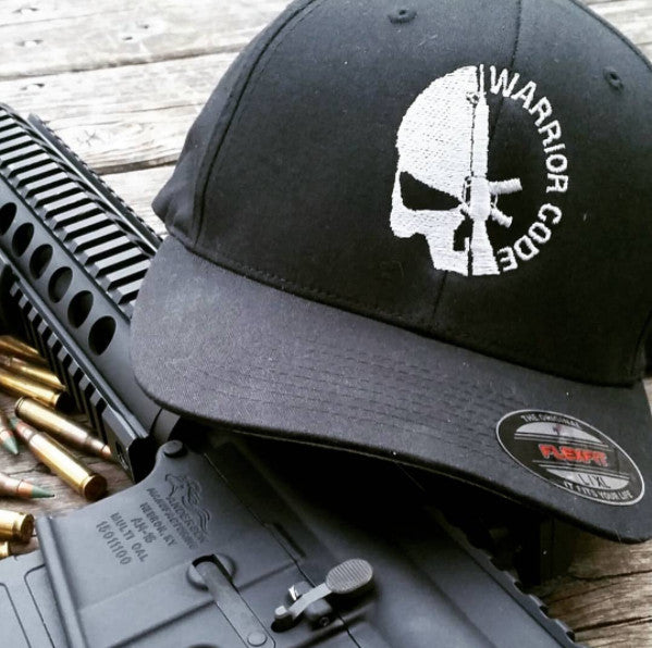 Skull & Gun Flex Fit Cap - Warrior Code